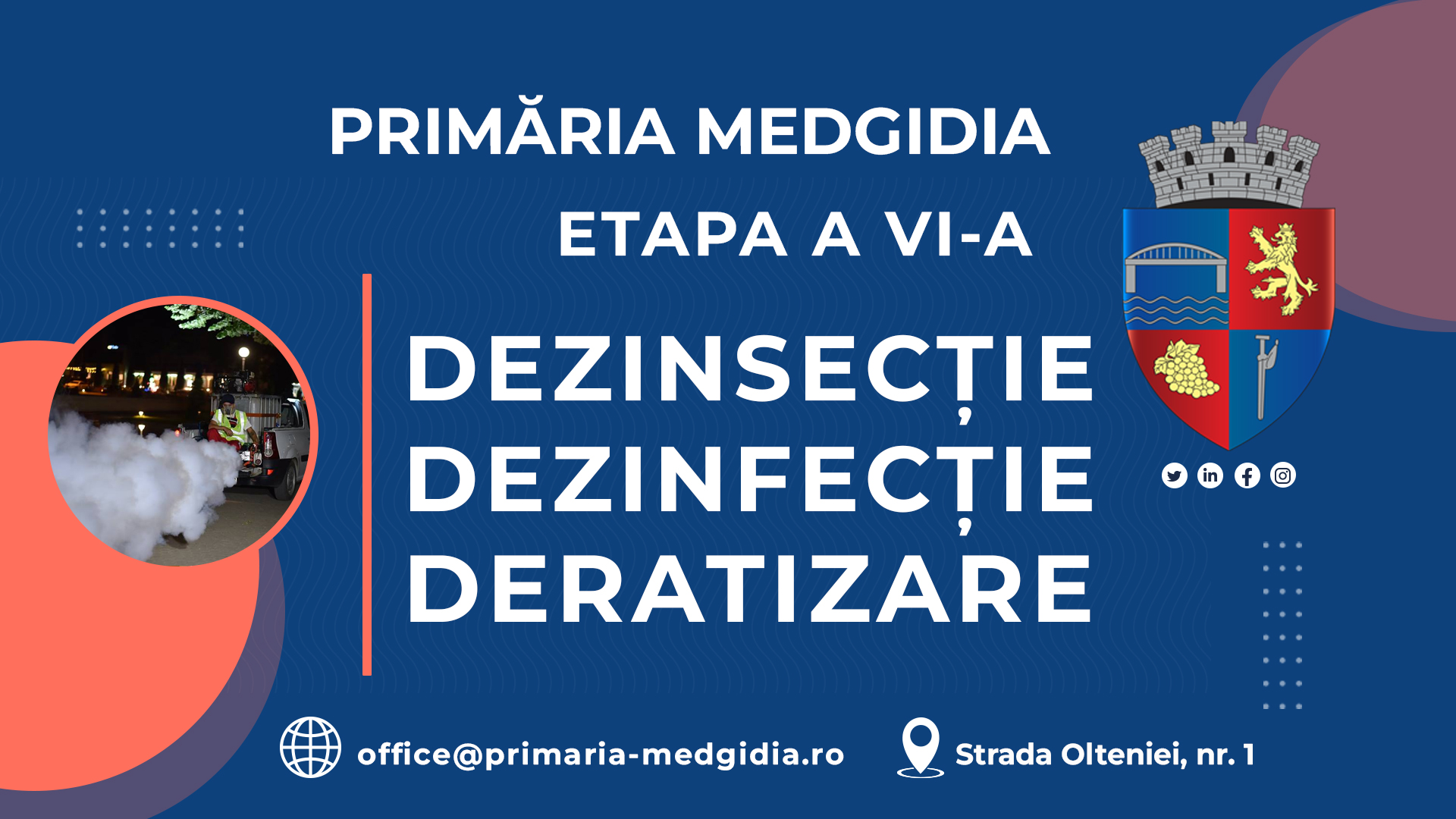 MEDGIDIA: A început o nouă etapă a campaniei de dezinsecție și deratizare în oraş