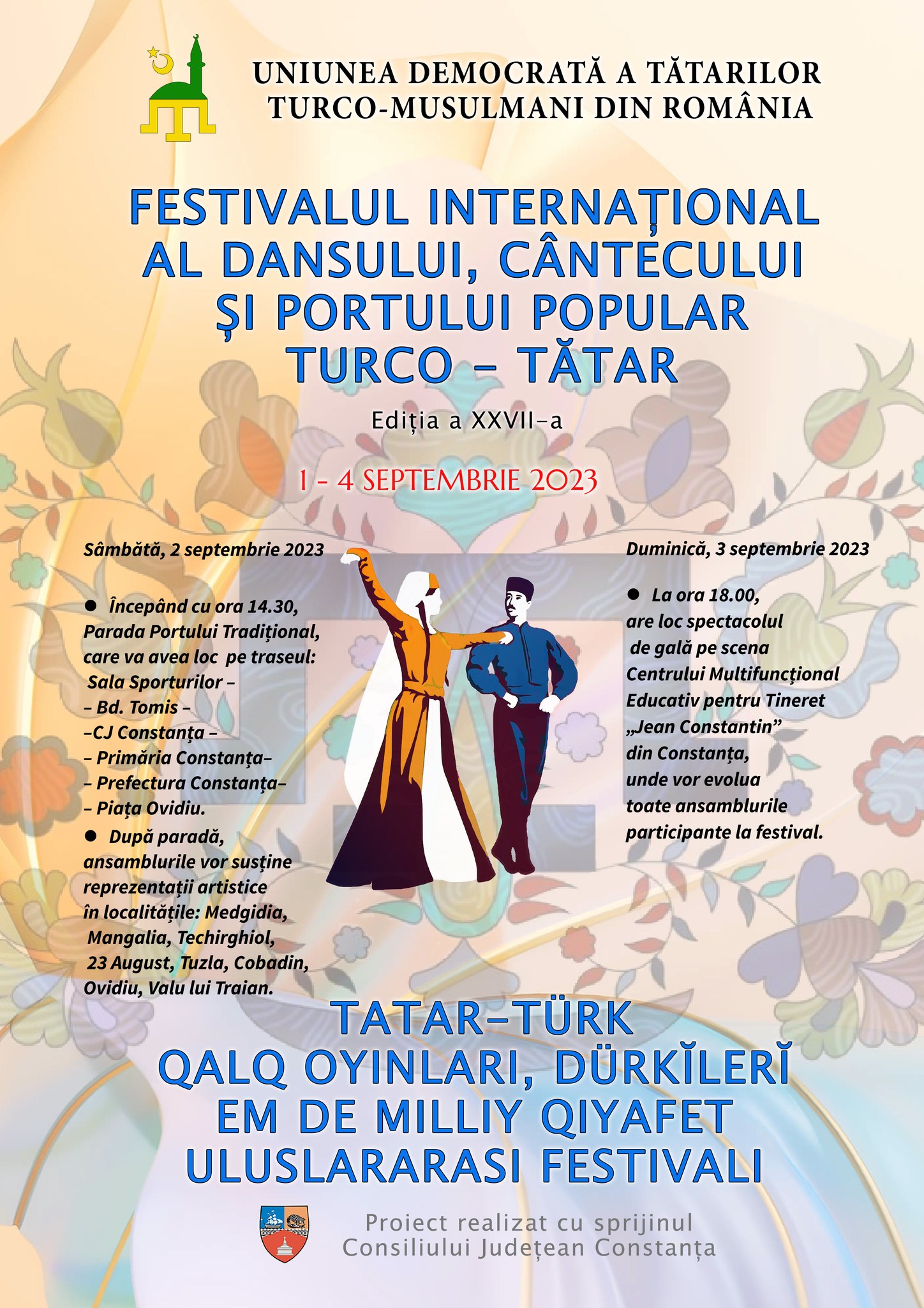 CONSTANȚA: Festivalul Internațional al Dansului, Cântecului și Portului Popular Turco-Tătar