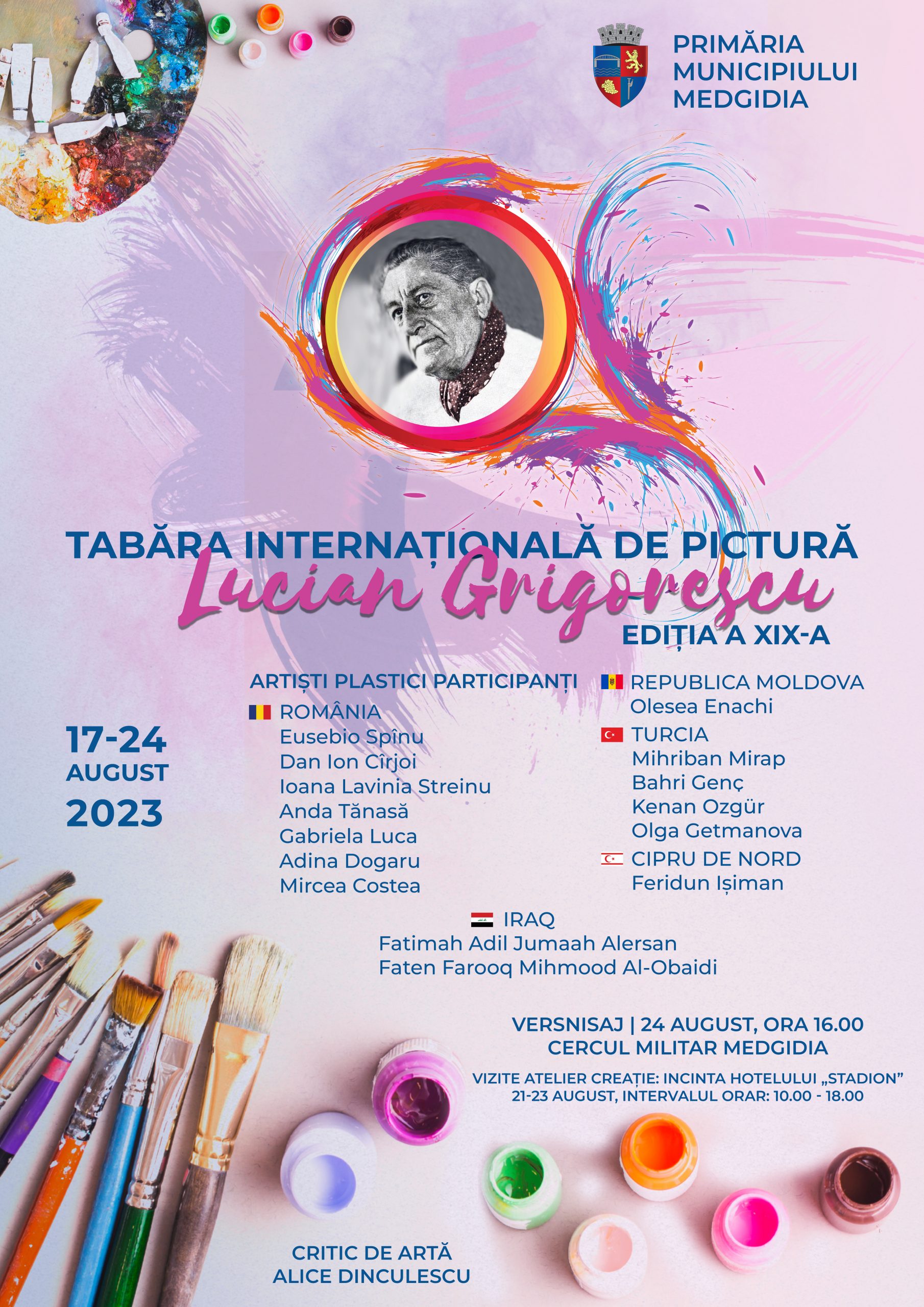 MEDGIDIA: Cea de-a XIX-a ediție a Taberei Internaționale de Pictură „Lucian Grigorescu”
