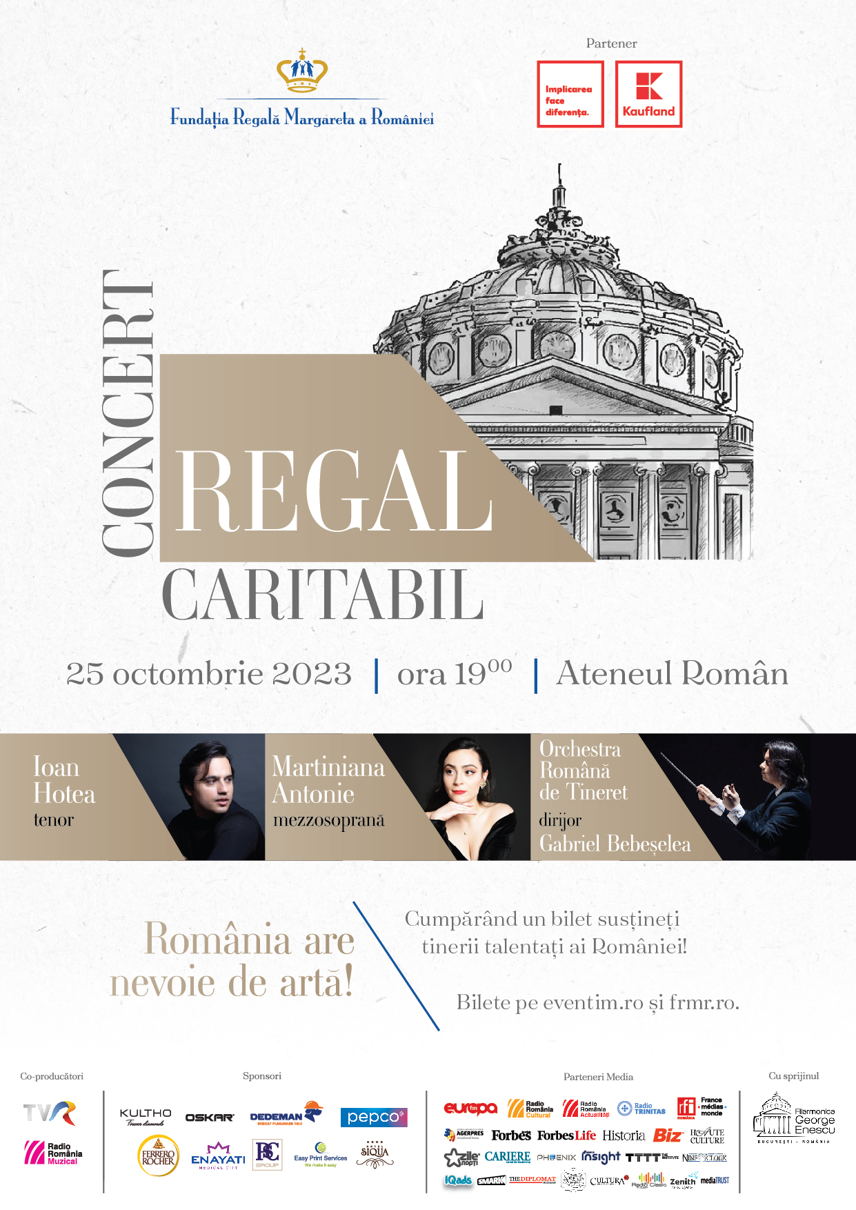 Muzicieni de excepție pe scena Ateneului Român, la Concertul Regal caritabil din 25 octombrie