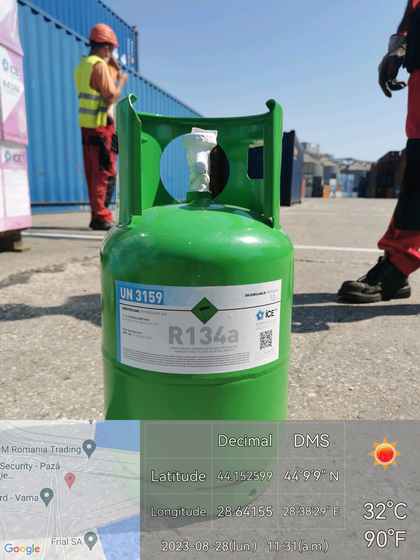 Portul Constanța: Peste 1.000 de butelii încărcate cu gaze cu efect de seră, descoperite de Garda de Mediu