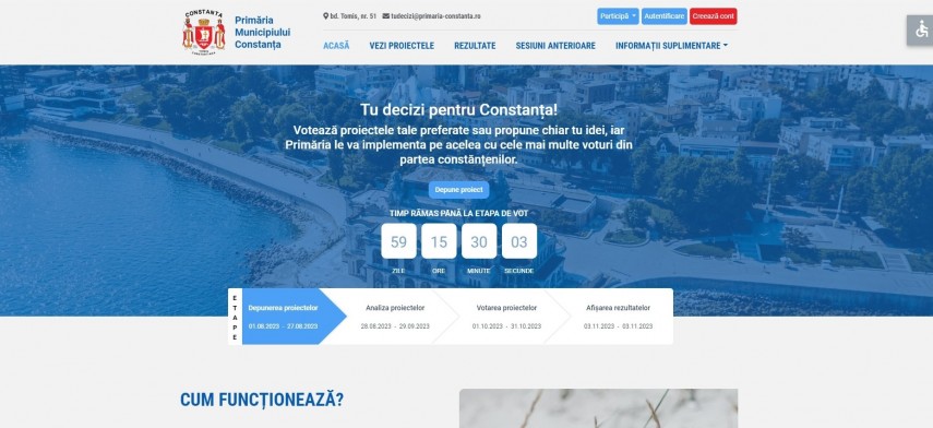 „Tu decizi pentru Constanța“ – procesul de bugetare participativă al municipiului