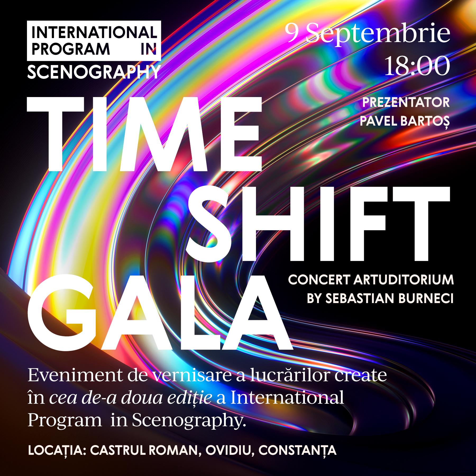 Time Shift Gala, la Castrul Roman din Ovidiu. Eveniment public de încheiere a Programului Internațional de Scenografie