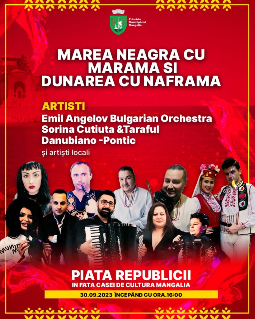 MANGALIA: Spectacol în Piața Republicii – „Marea Neagră cu Maramă și Dunărea cu Năframă”