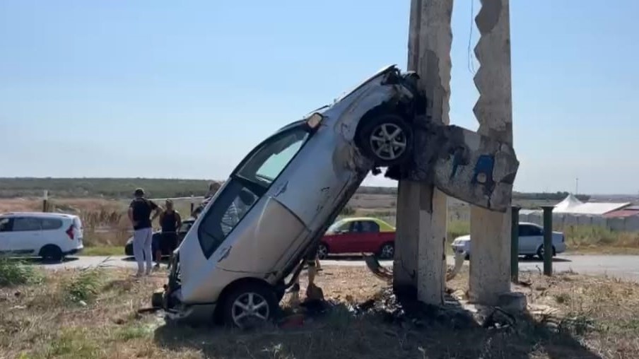 MEDGIDIA: Accident spectaculos la intrarea în municipiu!