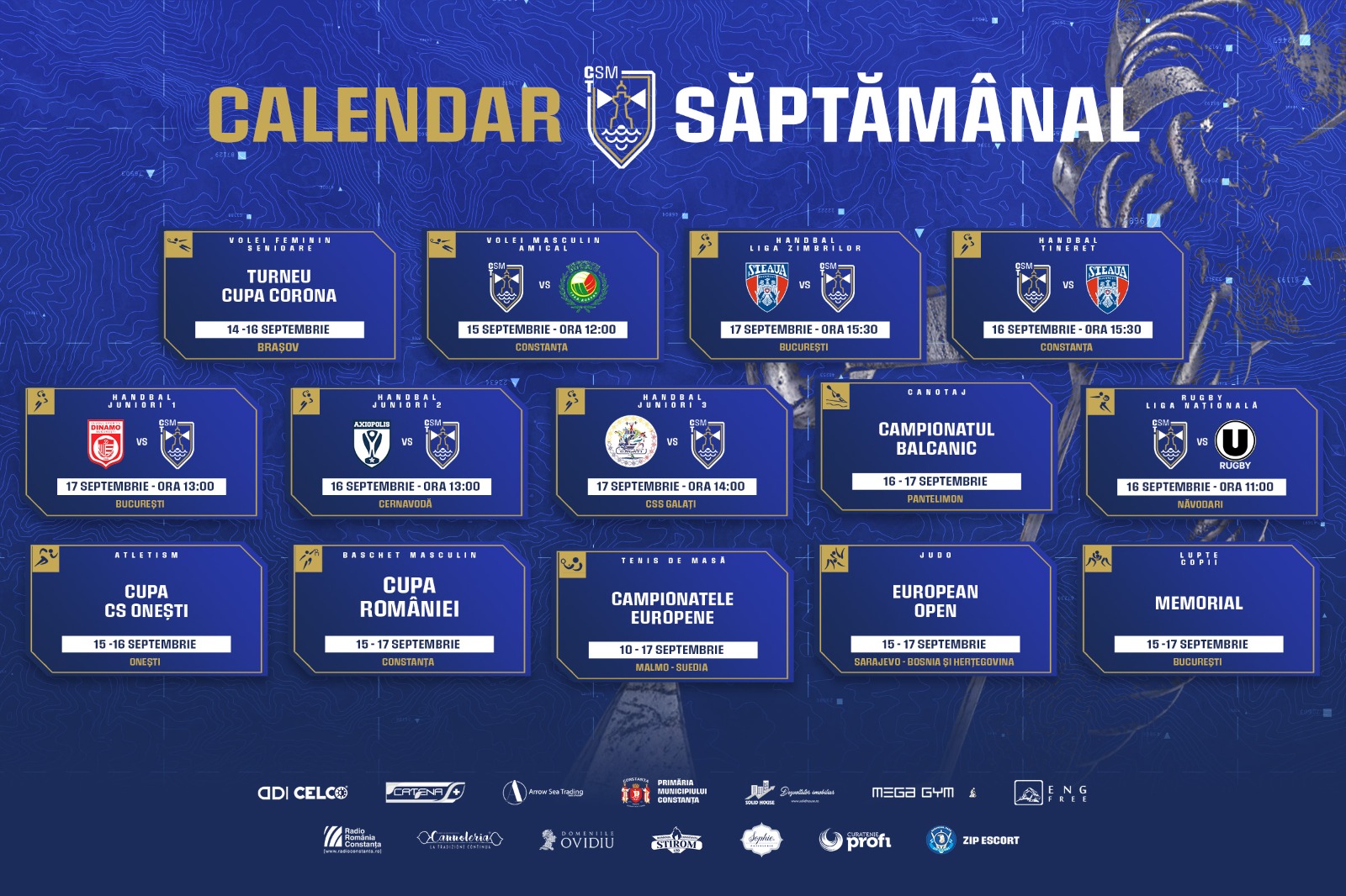 Calendar plin pentru sportivii de la CSM Constanța