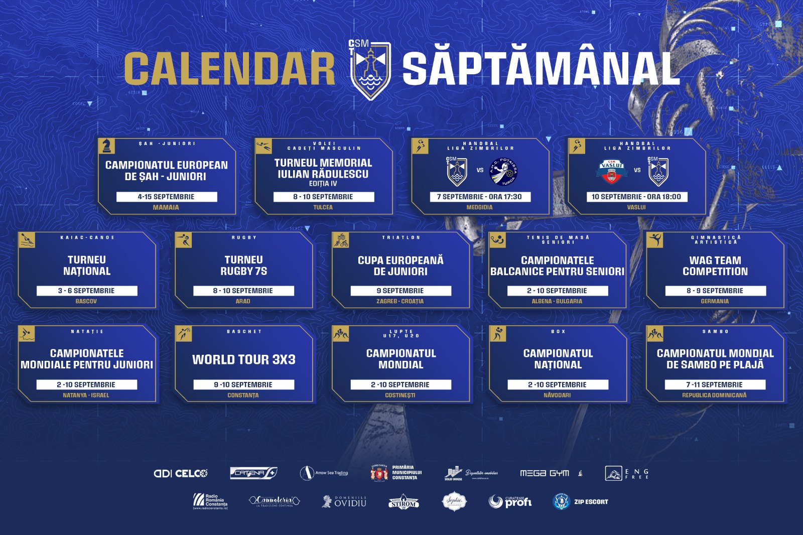 Numeroase competiții pentru sportivii de la CSM Constanța