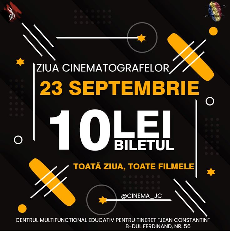 CONSTANȚA: 10 lei/proiecție cinematografică, toată ziua, toate filmele – #CINEMADAY