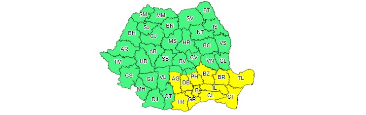 Cod galben de vânt în Dobrogea