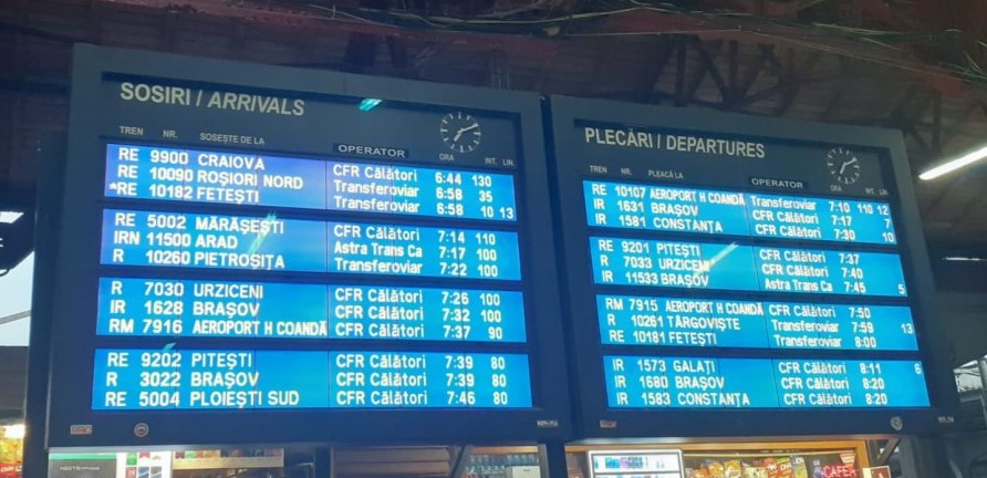 Întârzieri de sute de minute ale trenurilor în Gara de Nord, din cauza grevei ceferiştilor