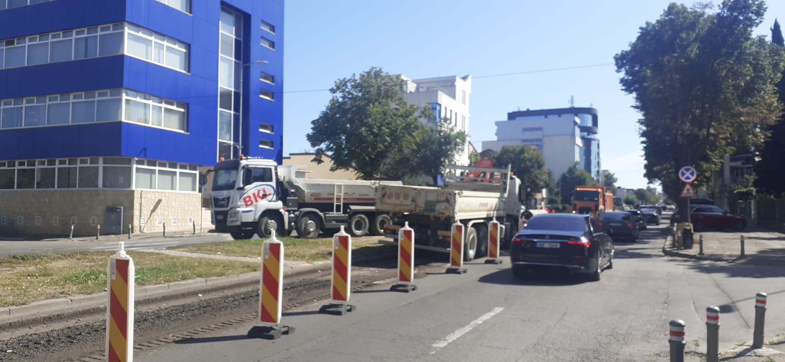 FOTO | CONSTANȚA: Trafic de coșmar pe Bulevardul Mamaia. RAJA a început un nou șantier