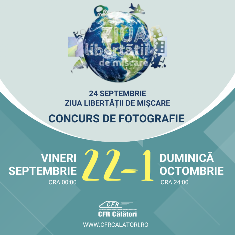 De “Ziua Libertății de Mișcare”, CFR Călători organizează un concurs de fotografie
