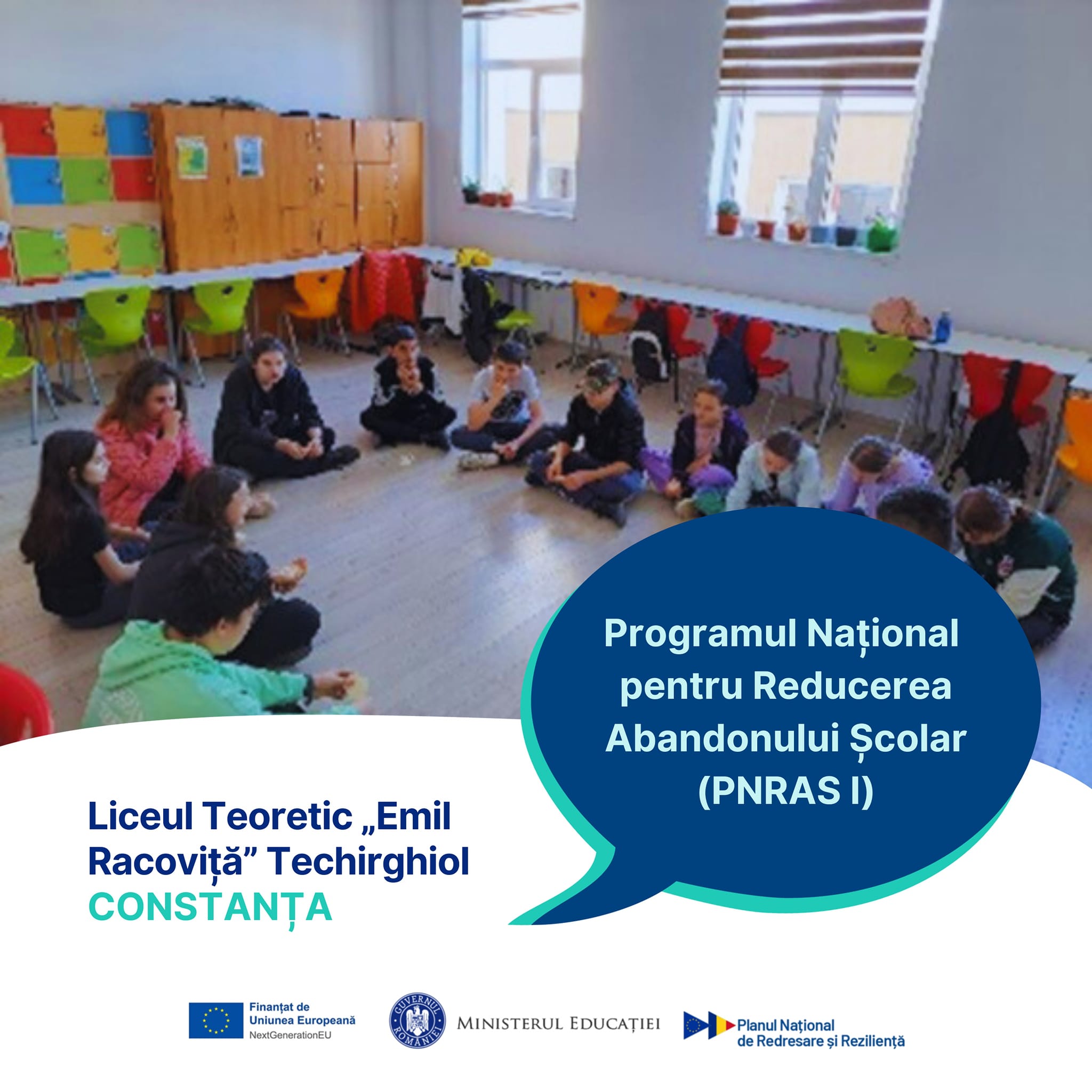 TECHIRGHIOL: Liceul Teoretic „Emil Racoviță”, performanţe în proiectul de reducere a abandonului şcolar
