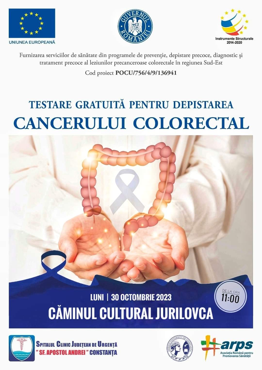 Judeţul TULCEA: O caravană medicală va ajunge în mai multe localități, în cadrul programului de screening pentru cancerul colorectal