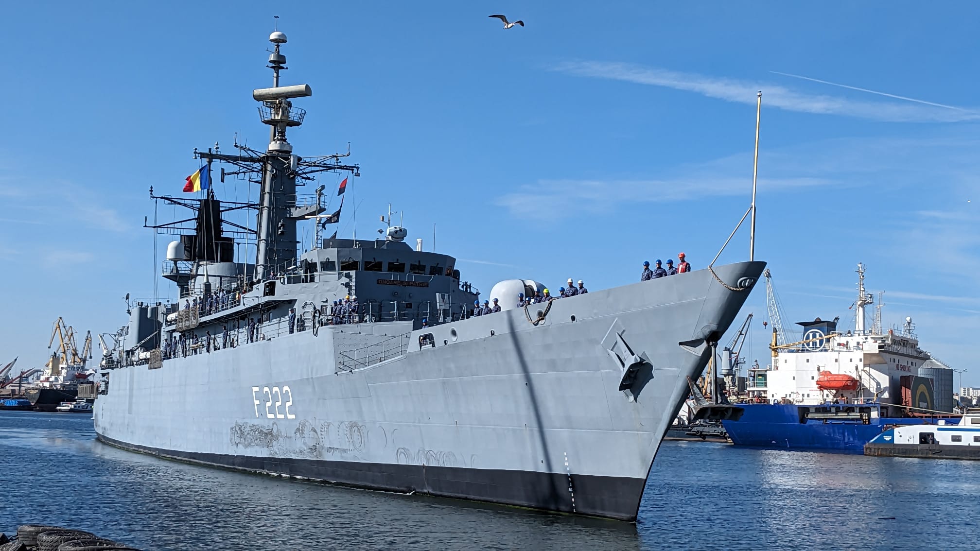 Fregata „Regina Maria” a revenit portul militar Constanța, în urma participării la Operația NATO „Sea Guardian”