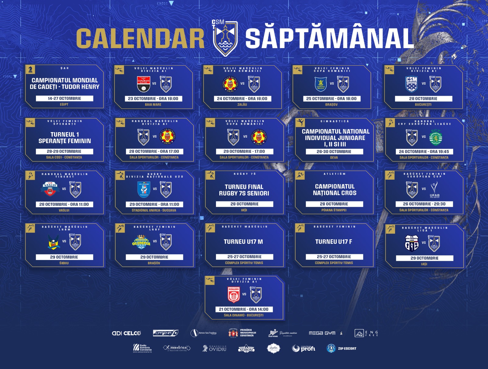 Program competițional intens pentru sportivii de la CSM Constanța