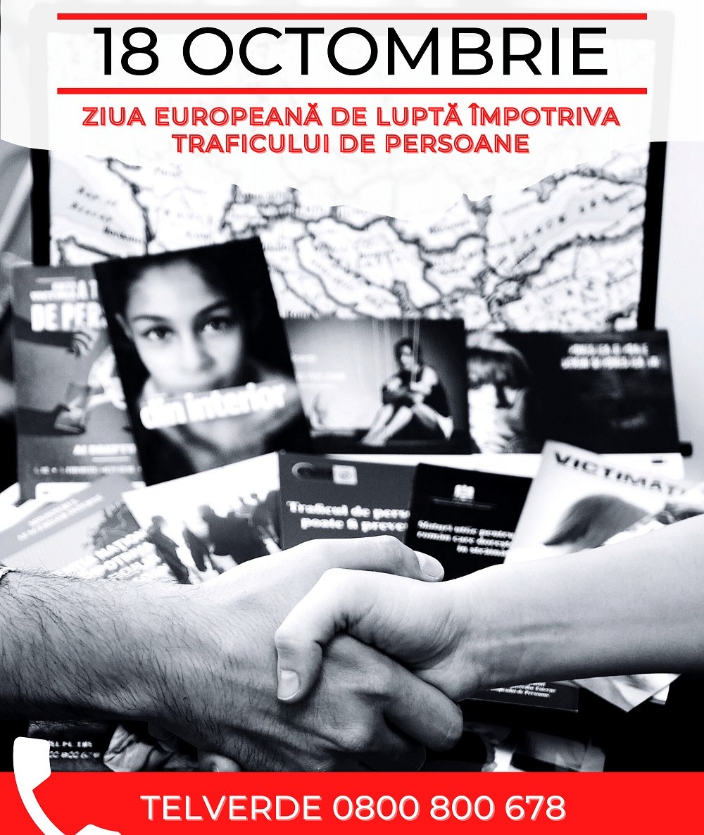 Ziua Europeană de Luptă împotriva Traficului de Persoane – acțiuni de informare în școli și un flash mob la CONSTANȚA