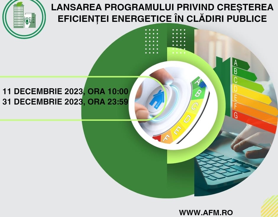 AFM: Bani pentru creșterea eficienței energetice în clădirile publice