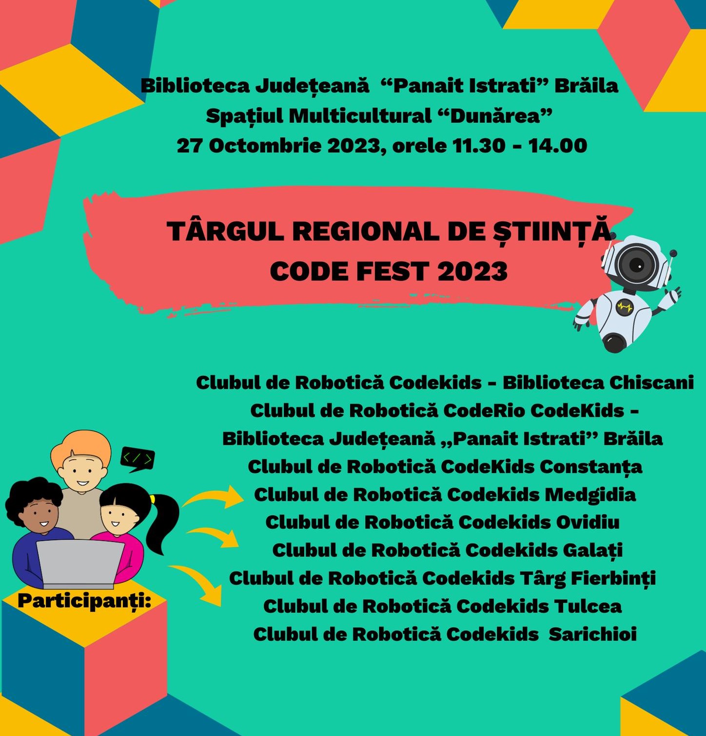 TULCEA: Echipa de robotică din Sarichioi, câștigătoarea etapei regionale CODE Kids FEST 2023