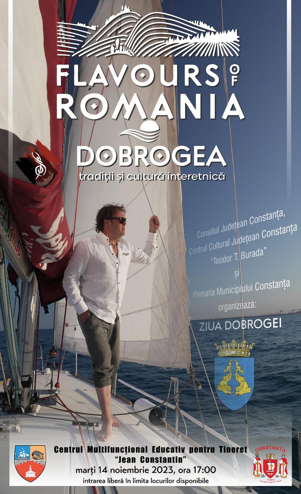 CONSTANȚA: Jurnalistul Charlie Ottley va participa la proiecția documentarului FLAVOURS OF ROMANIA-DOBROGEA, la Centrul Multifuncțional Educativ pentru Tineret „Jean Constantin”