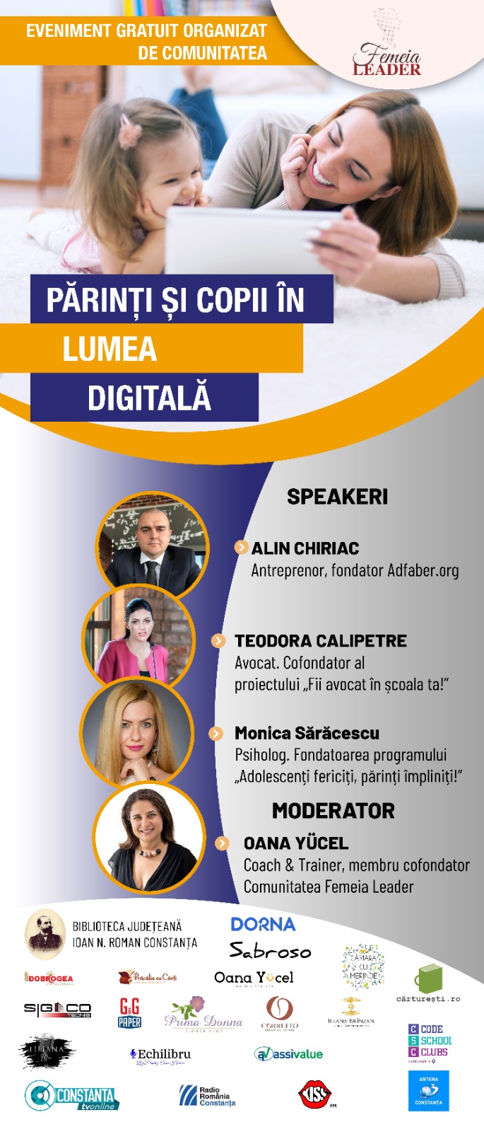 “Părinți și copii în lumea digitală”, la Biblioteca Județeană “Ioan N. Roman” din Constanța