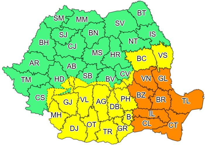 Dobrogea, sub avertizare Cod Portocaliu de viscol. La Constanța s-a întrunit Comitetul Local pentru Situații de Urgență