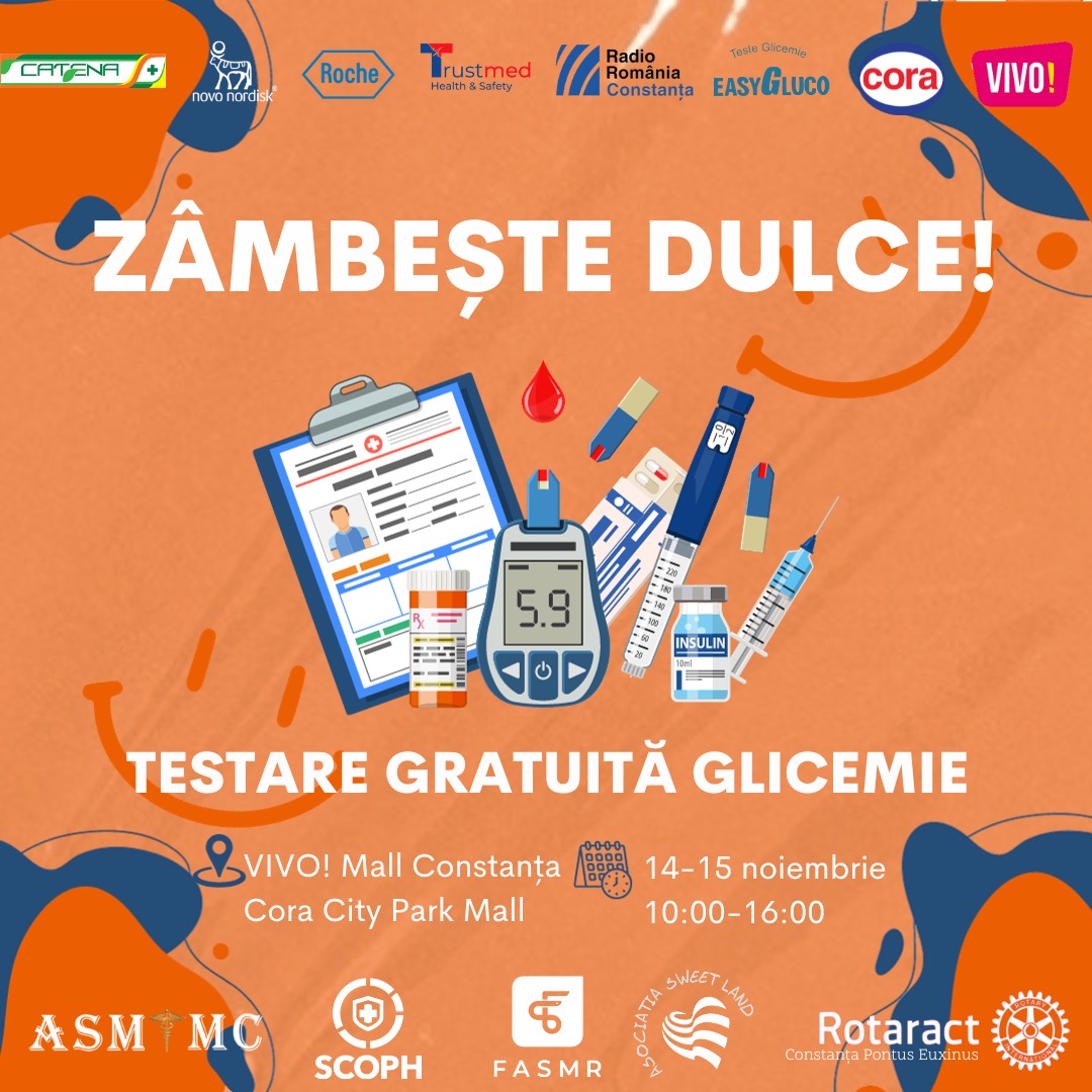 CONSTANȚA: Testări gratuite pentru glicemie de Ziua Mondială a Diabetului