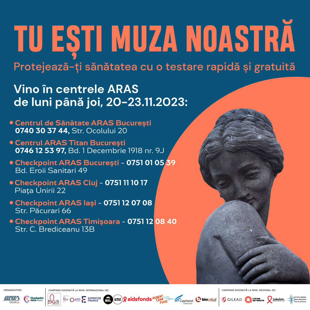 CONSTANŢA: Teste gratuite pentru depistarea HIV