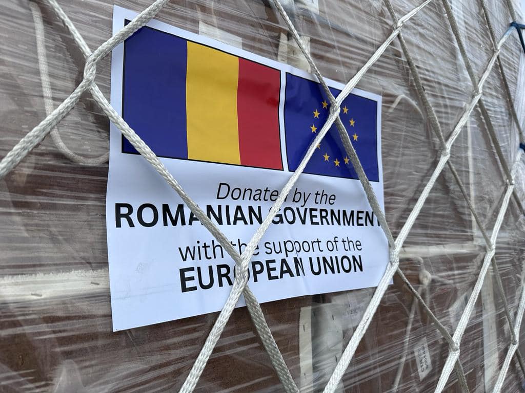 România a trimis o aeronavă cu ajutoare pentru populația civilă din Fâșia Gaza