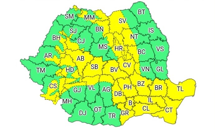 Dobrogea, sub COD GALBEN de vânt puternic