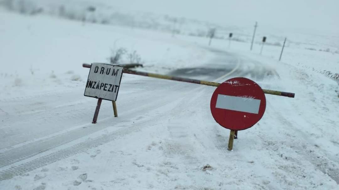 Drumuri naționale ÎNCHISE CIRCULAȚIEI în județele Constanța și Tulcea