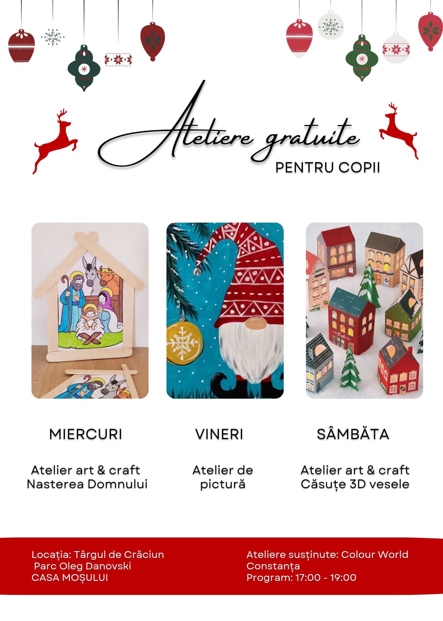 Activități pentru copii la Târgul de Crăciun de la Constanța