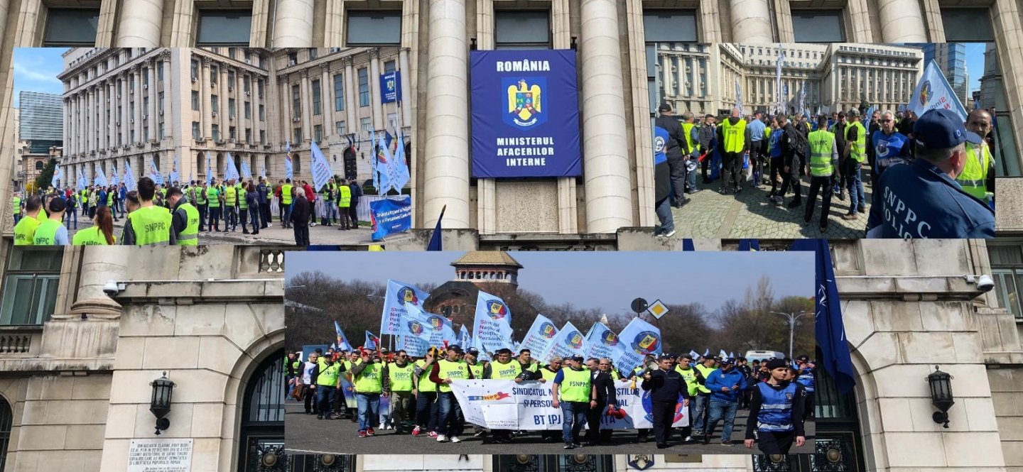 Sindicaliștii SNPPC protestează la adresa ordonanței ,,trenuleț” – ”dacă strada nu va fi ocupată de polițiști, va fi ocupată de infractori”!