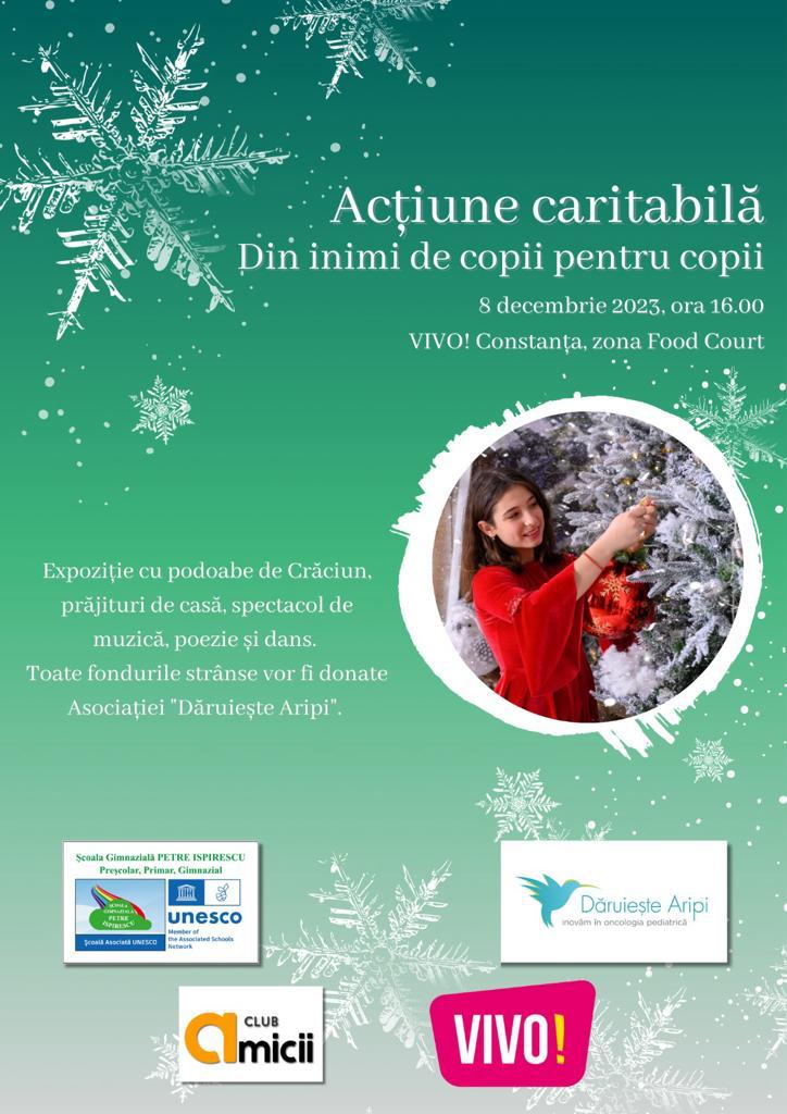 CONSTANȚA: Acțiune caritabilă a elevilor Școlii Gimnaziale „Petre Ispirescu” în beneficiul copiilor bolnavi de cancer