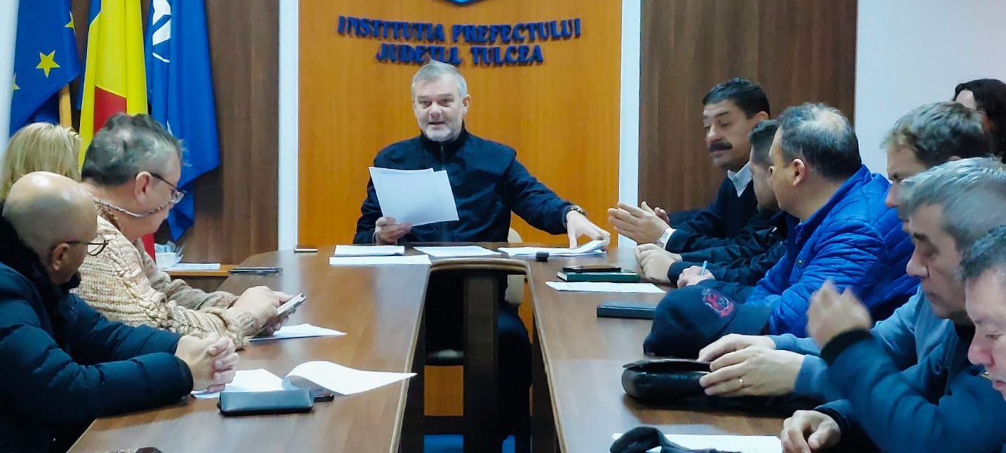 TULCEA: Comitetul Județean pentru Situații de Urgență s-a întrunit în şedinţă extraordinară