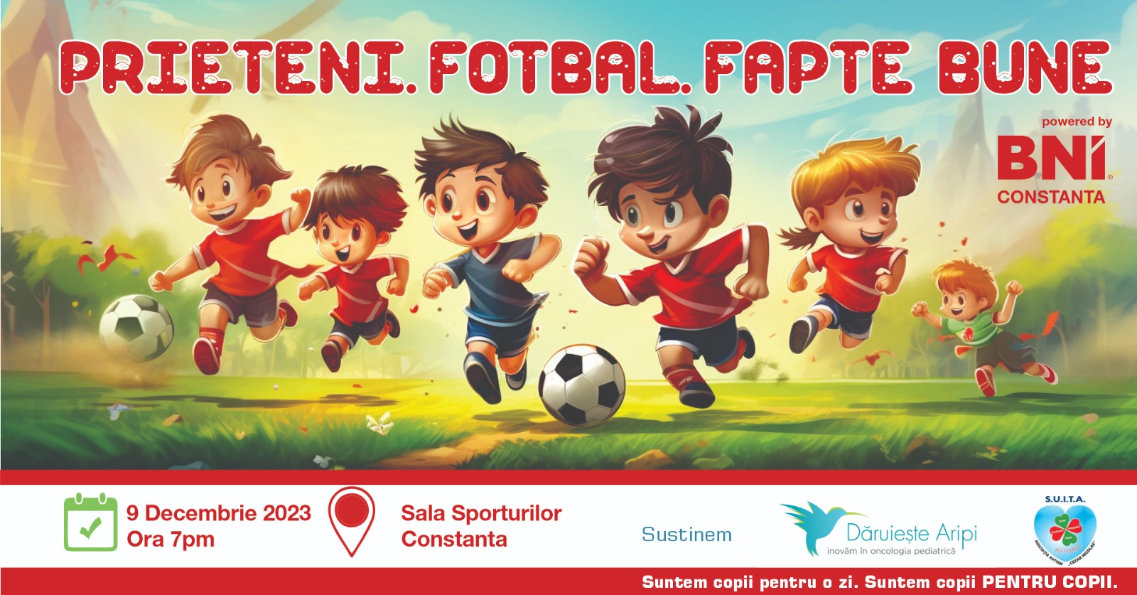 Meci caritabil de fotbal pentru copiii din județul Constanța