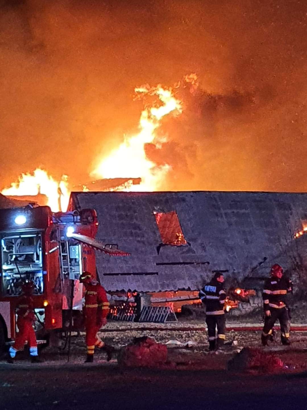 Incendiu la Ferma Dacilor/ A şaptea victimă carbonizată a fost găsită de pompieri
