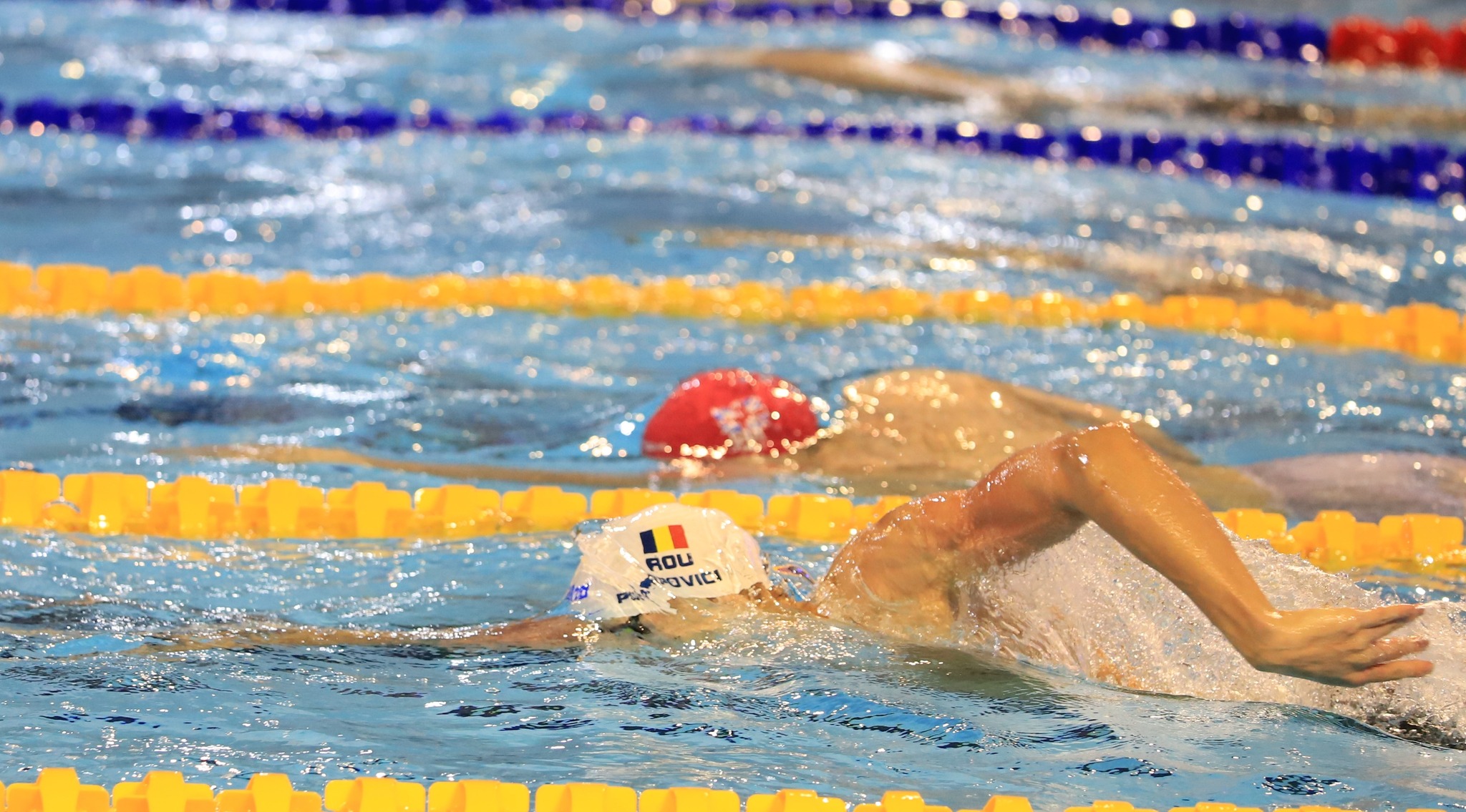 David Popovici, medaliat cu bronz în proba de 100 m liber, la Europenele de la Otopeni
