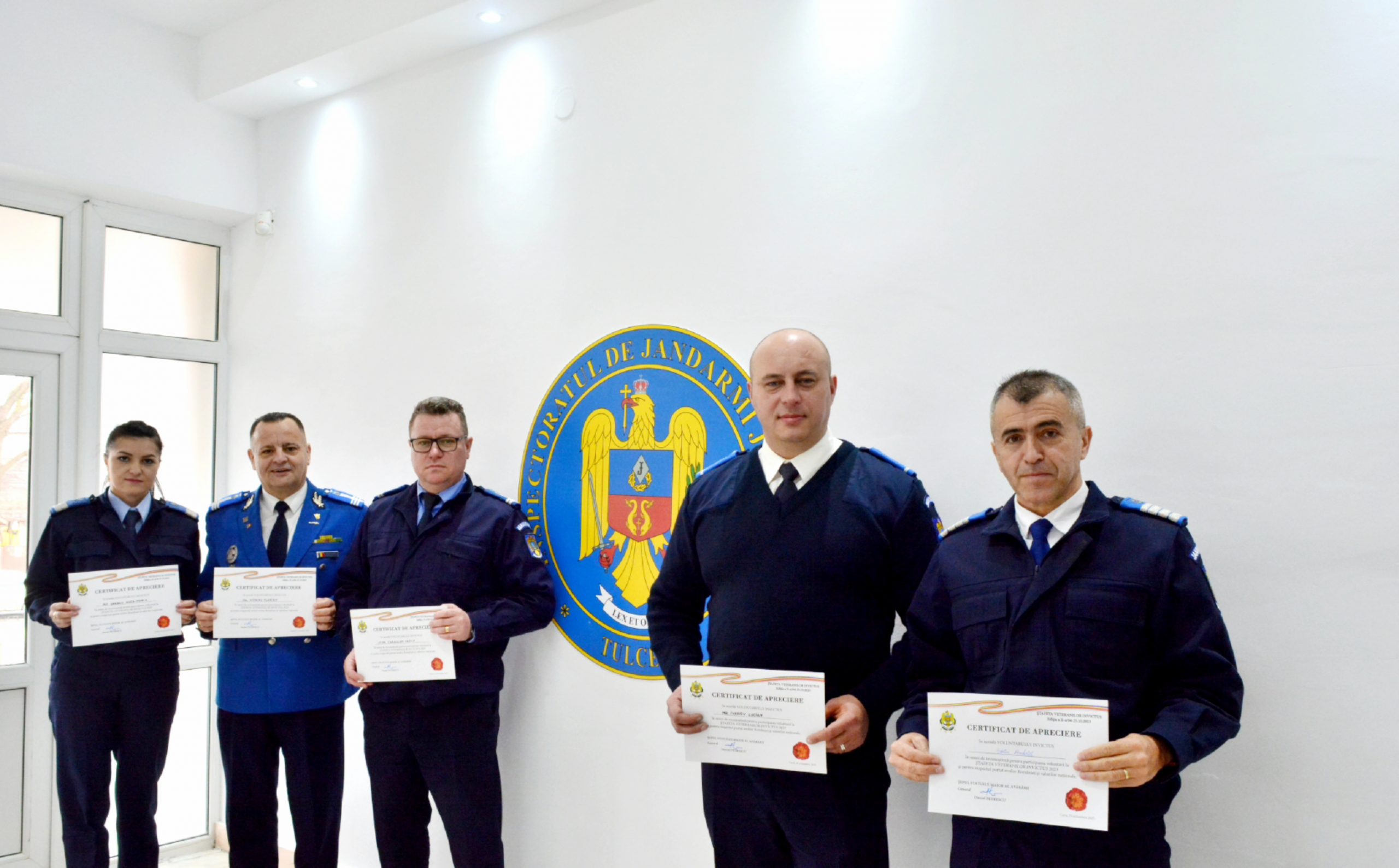 Voluntarii INVICTUS din cadrul Jandarmeriei Tulcea au fost recompensaţi pentru participarea la „Ștafeta Veteranilor INVICTUS 2023″