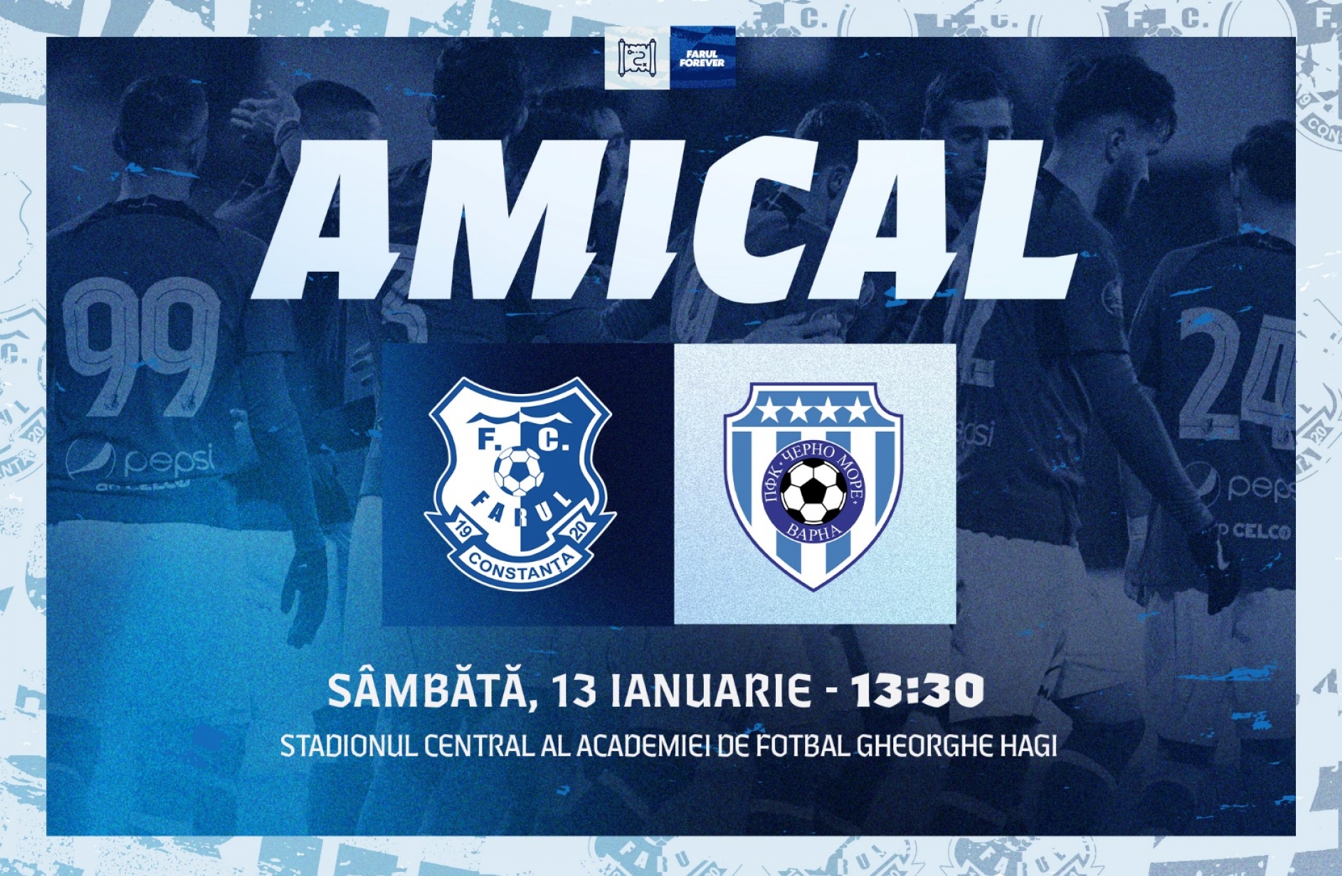 Farul joacă astăzi meciul amical cu Cerno More Varna
