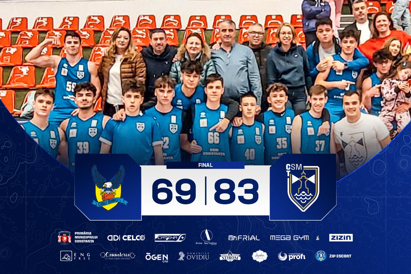 Baschetbaliștii U18 de la CSM Constanța au învins la Sibiu într-un meci din Grupa Națională