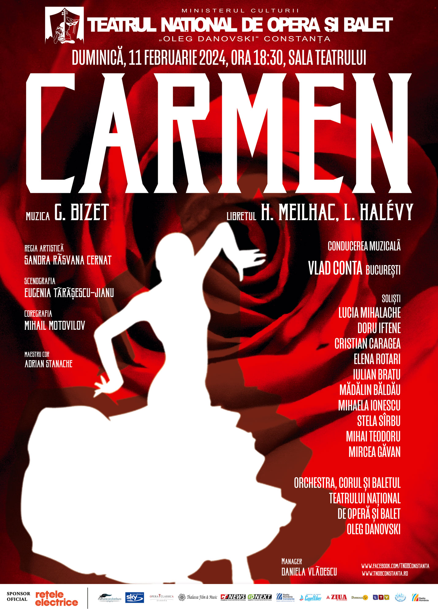 „Carmen”, printre spectacolele acestei săptămâni, la Teatrul Național de Operă și Balet „Oleg Danovski” din Constanţa