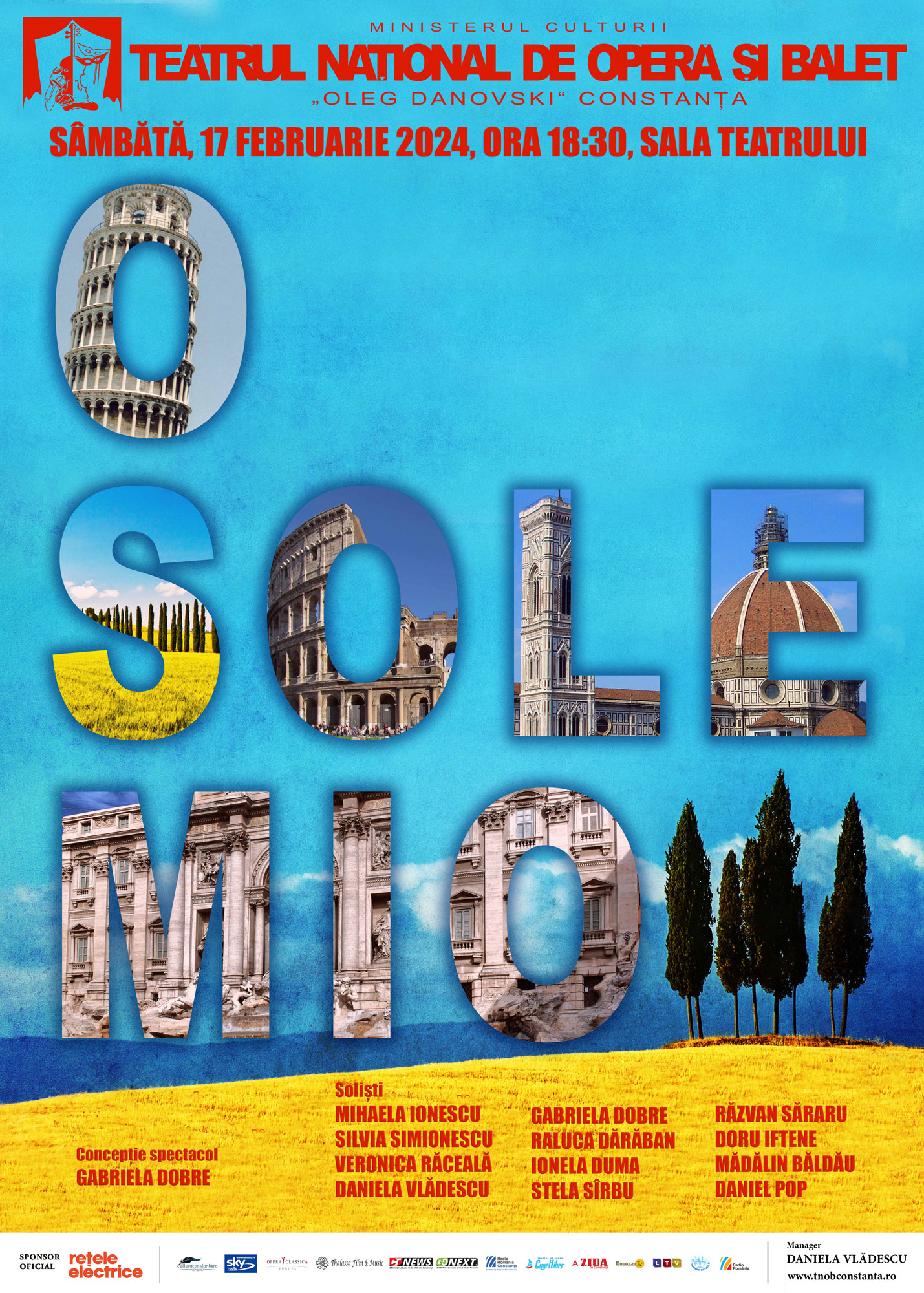 „O sole mio”, unul dintre spectacolele acestei săptămâni, la Teatrul Național de Operă și Balet „Oleg Danovski”