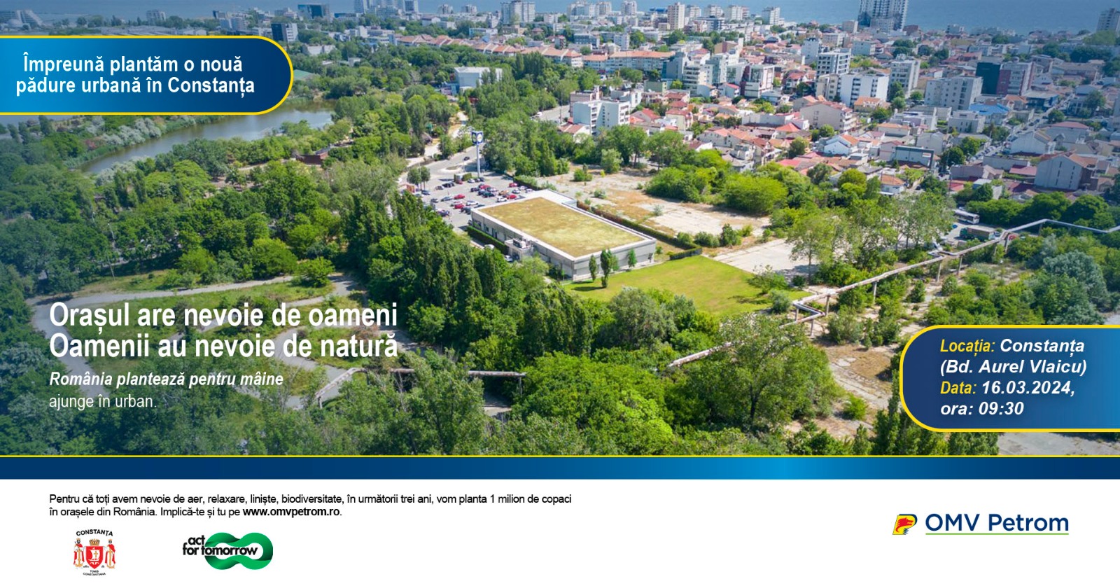 În martie, constănţenii sunt aşteptaţi să planteze o nouă pădure urbană