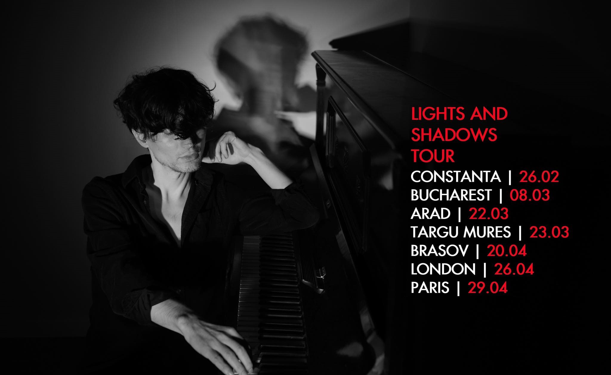 CONSTANȚA: Pianistul Andrei Irimia susține primul spectacol din turneul „Lights and Shadows” la Centrul pentru Tineret „Jean Constantin”