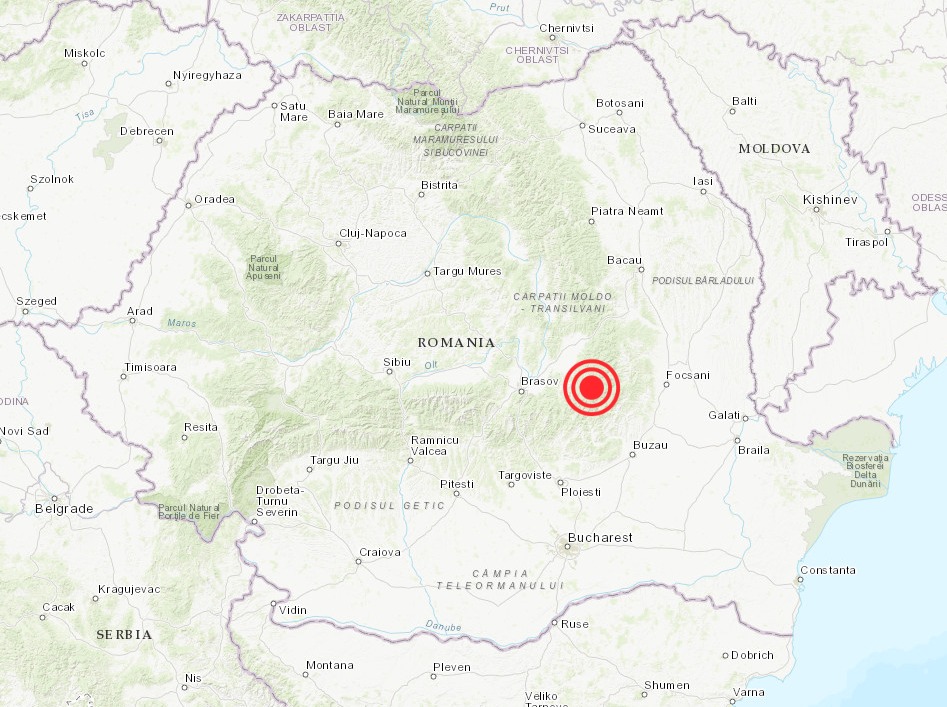 Cutremur de 4,0 grade pe Richter, produs în România