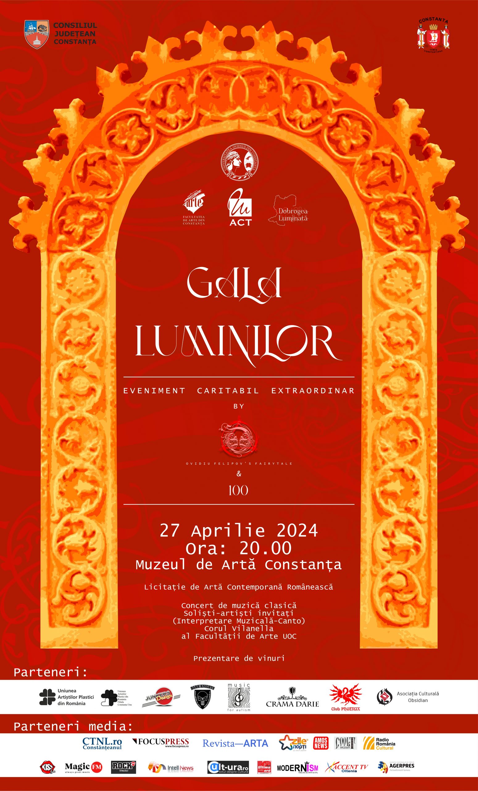 „Gala Luminilor” are loc pe 27 aprilie, la Muzeul de Artă Constanţa