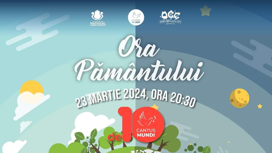 10.000 de copii şi tineri din corurile Cantus Mundi vor marca, sâmbătă, Ora Pământului