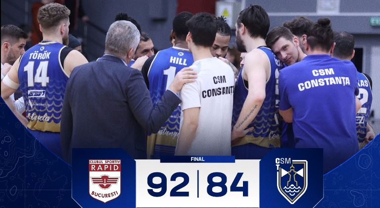 CSM Constanța a fost învinsă de Rapid în Liga Națională de baschet masculin