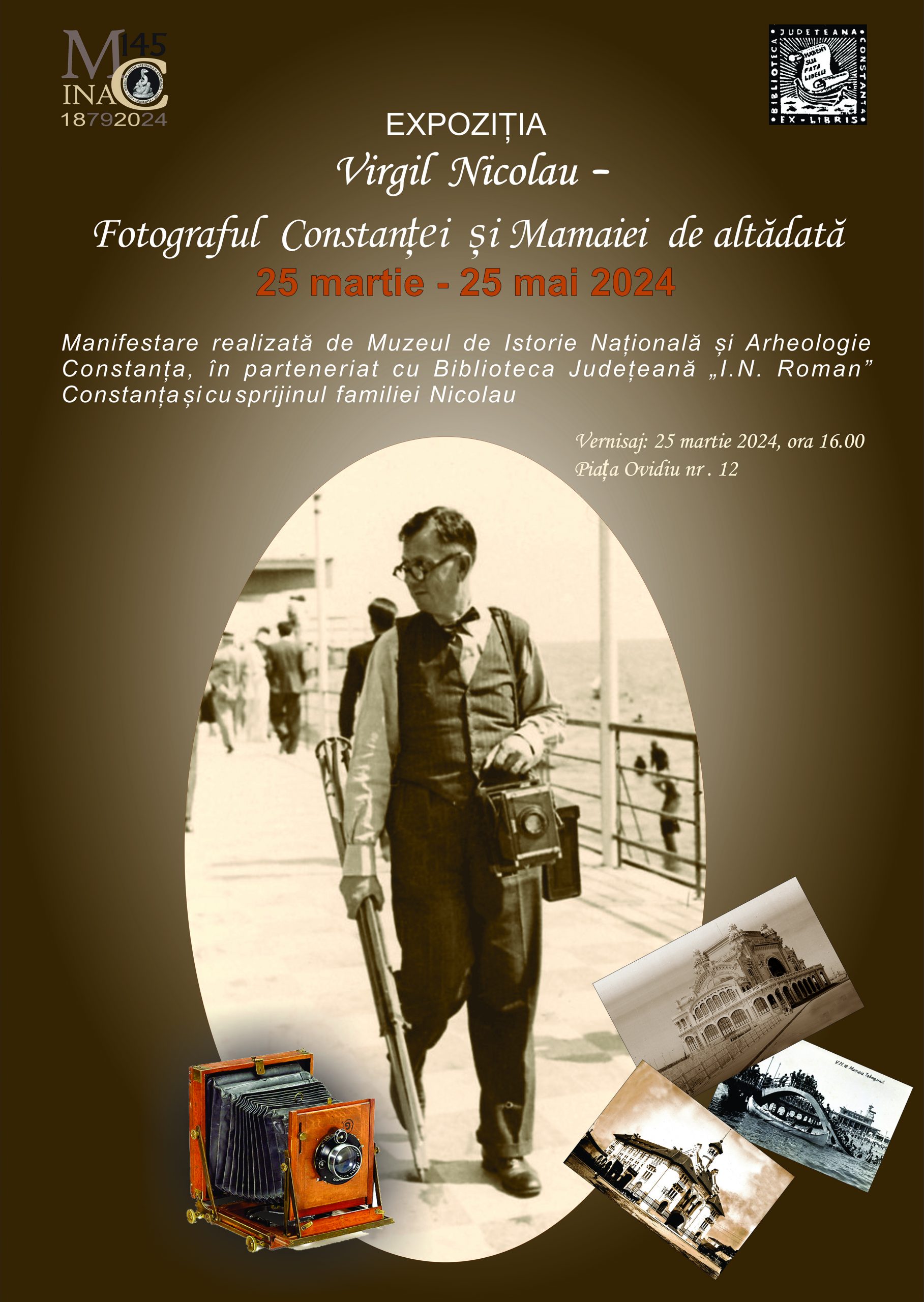 „Virgil Nicolau – Fotograful Constanţei şi Mamaiei de altădată”, expoziţie de fotografii scanate după negative pe sticlă